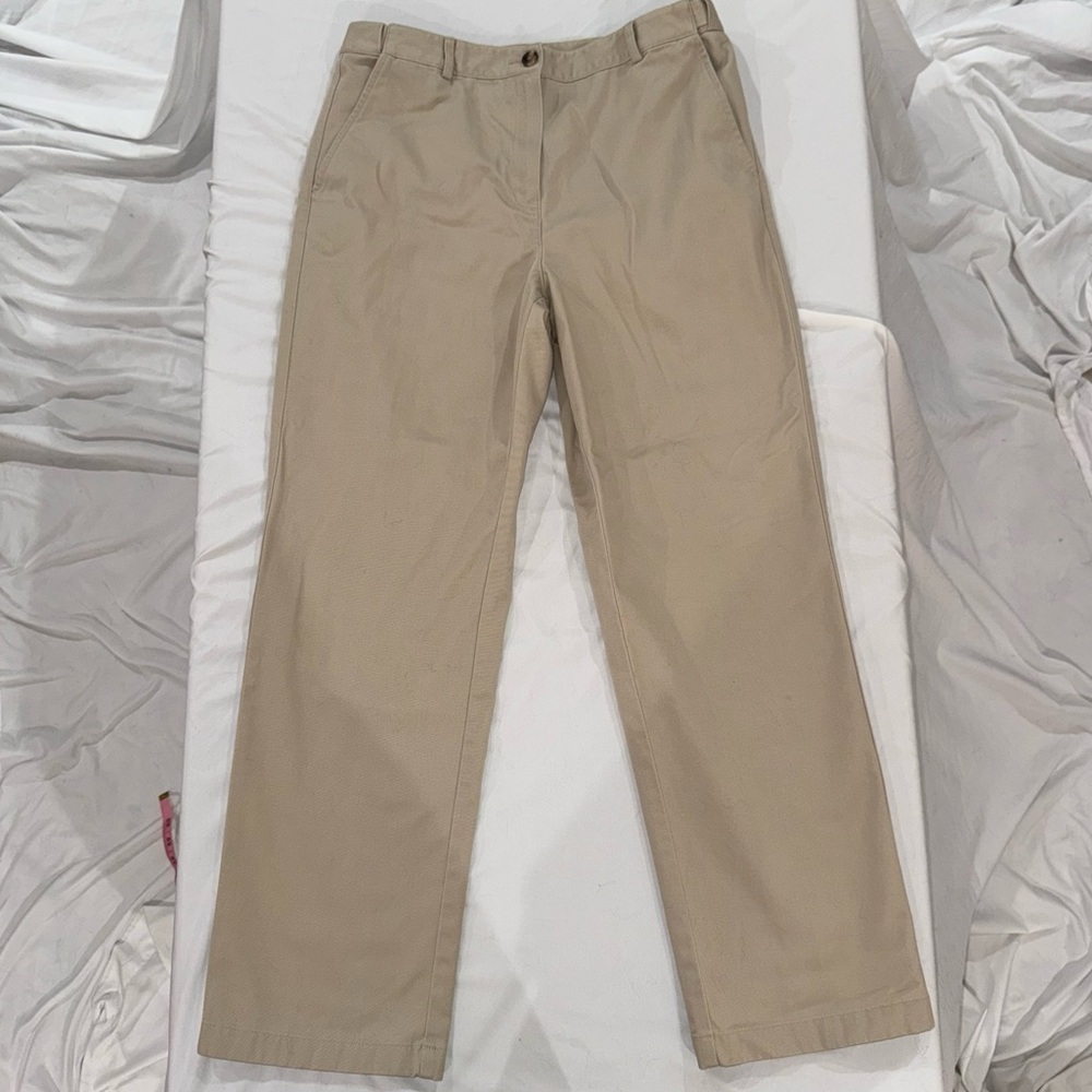 L.L.Bean Classic Fit Khaki Chino Pants‎ Women’s Size 10 Regular 100% Cotton
